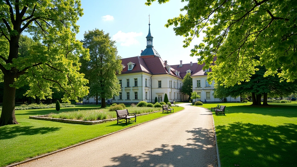 Historické lázeňské parky v Poděbradech s elegantní architekturou